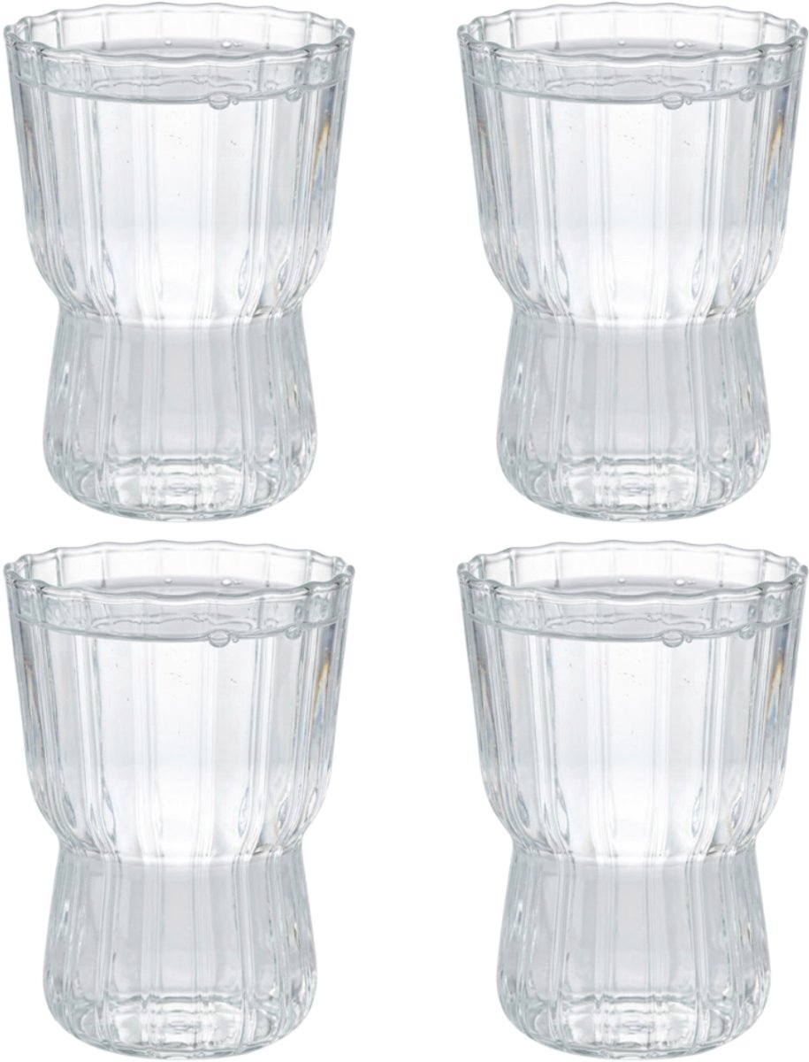 Betrahan Drinkglazen - Set van 4 - 350ML - Frisdrankglazen - Waterglazen - Glazen - Matchaglazen