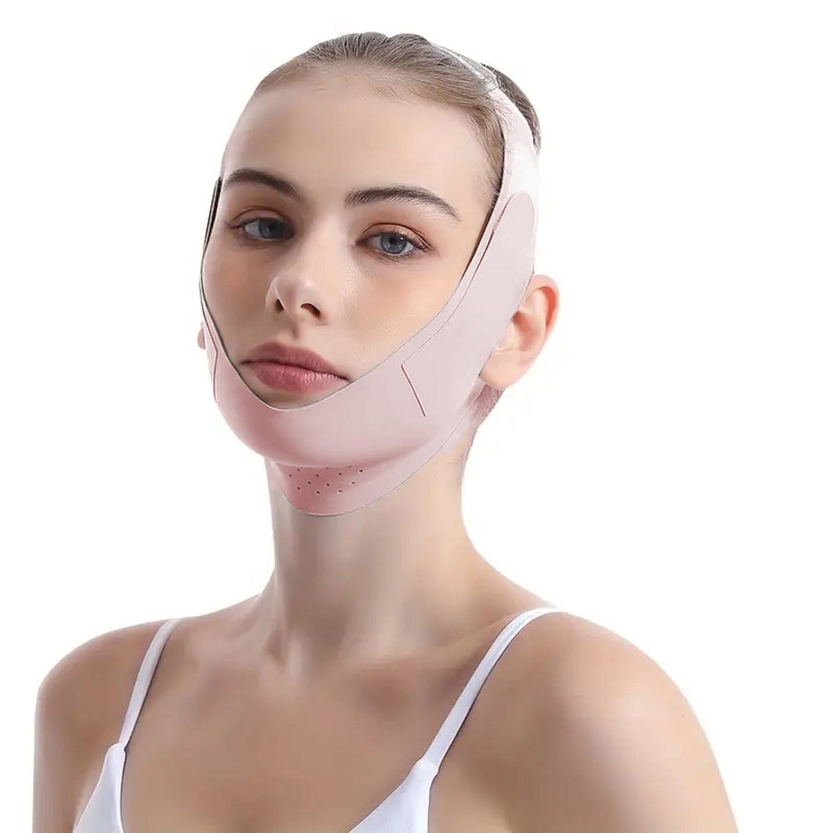 Gezichtsbandage - Kaaklijn Bandage - V Gezicht Bandage - Gezichtslift Bandage - Kaaklijn Ondersteuning - Gezichtscontour Bandage - Halfgelaats - Roze