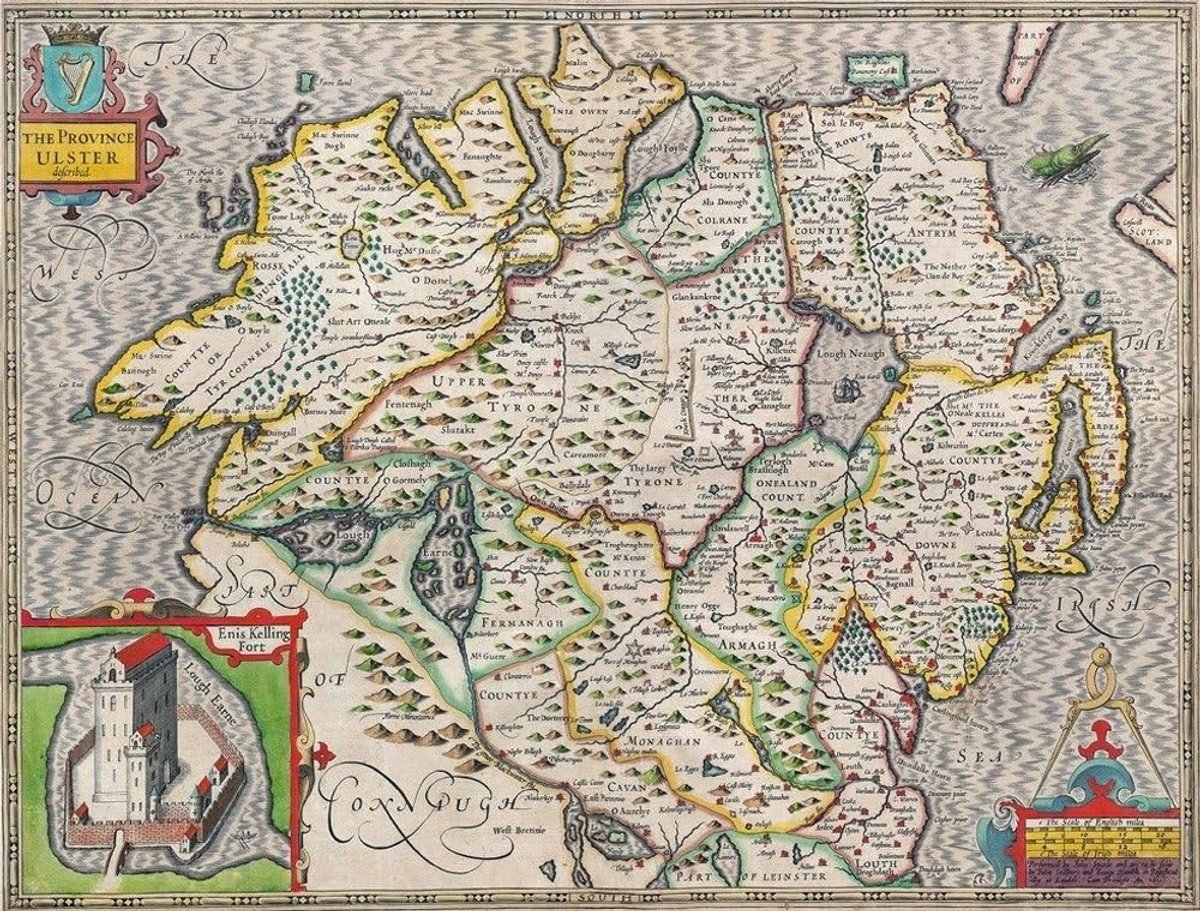 Historische Puzzel van Ulster, Ierland 1000 Stukken