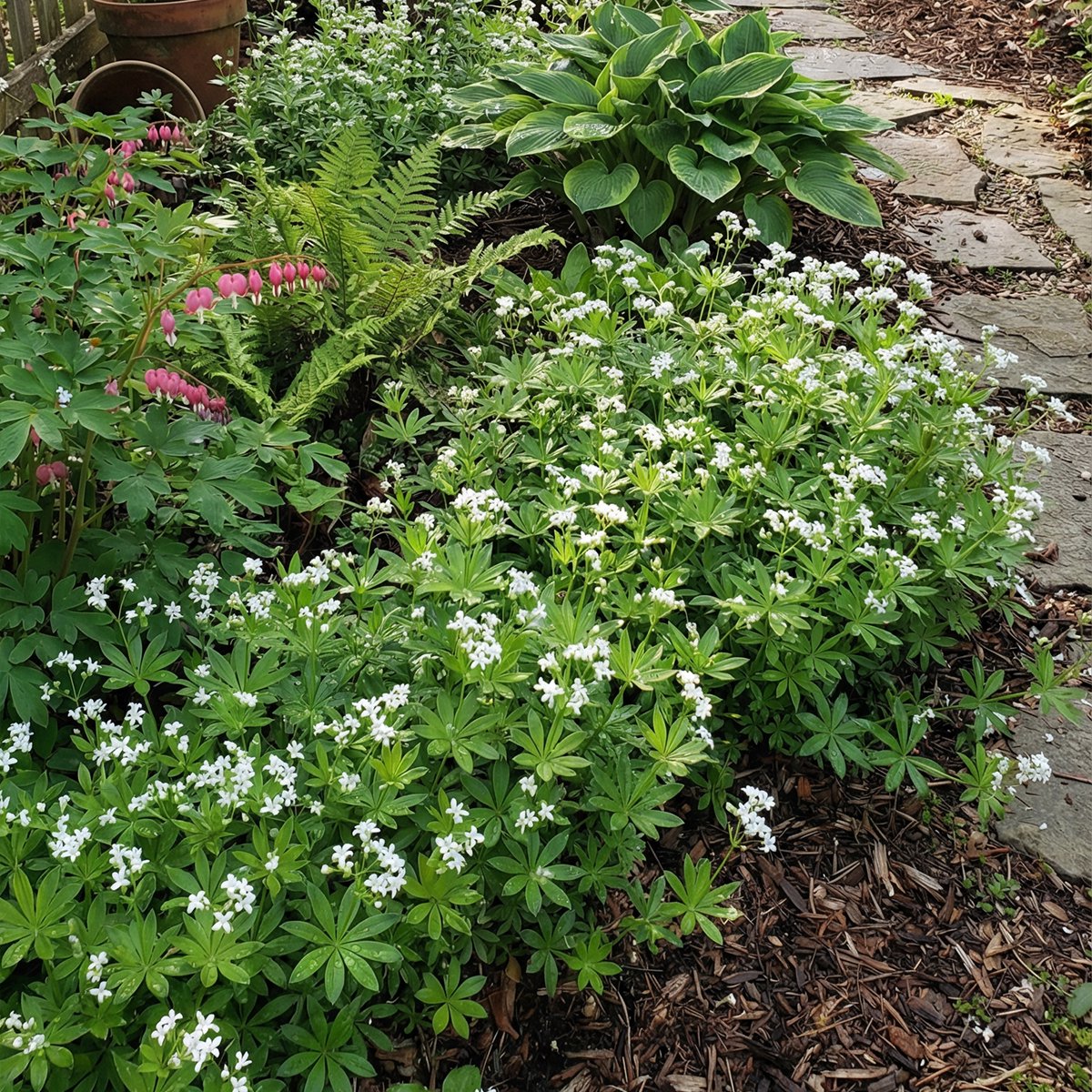 Bloomique - Set van 6 - Galium Odoratum - Lievevrouwebedstro - Rijkbloeiend - Winterhard - Vaste plant - 10-20 cm hoog - Pot 9 cm