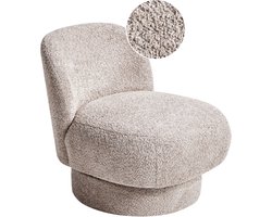 AYLO - Fauteuil - Taupe - Bouclé