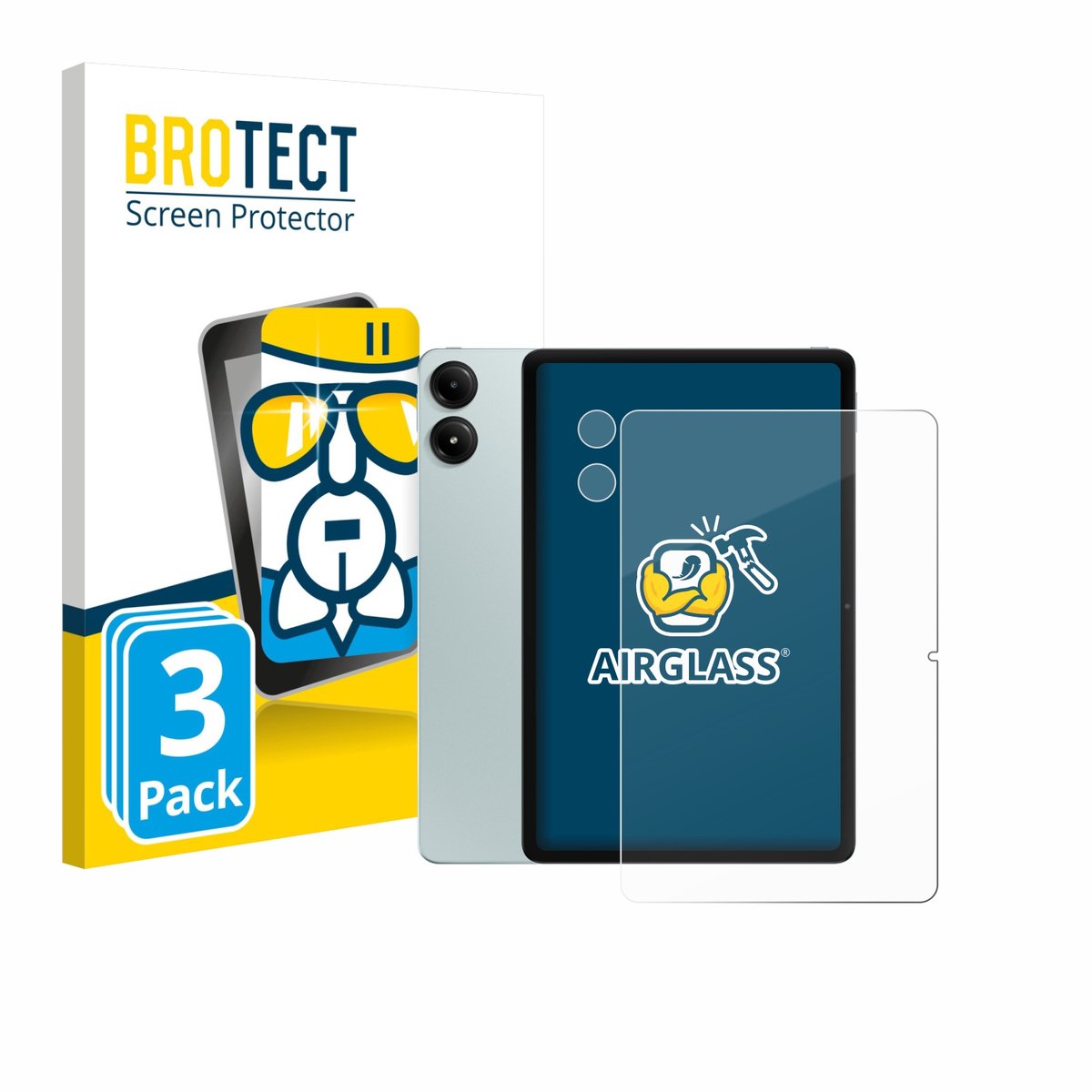 Screenprotector 3 Stuks voor Xiaomi Redmi Pad Pro (Voor+Camera) Beschermglas transparant