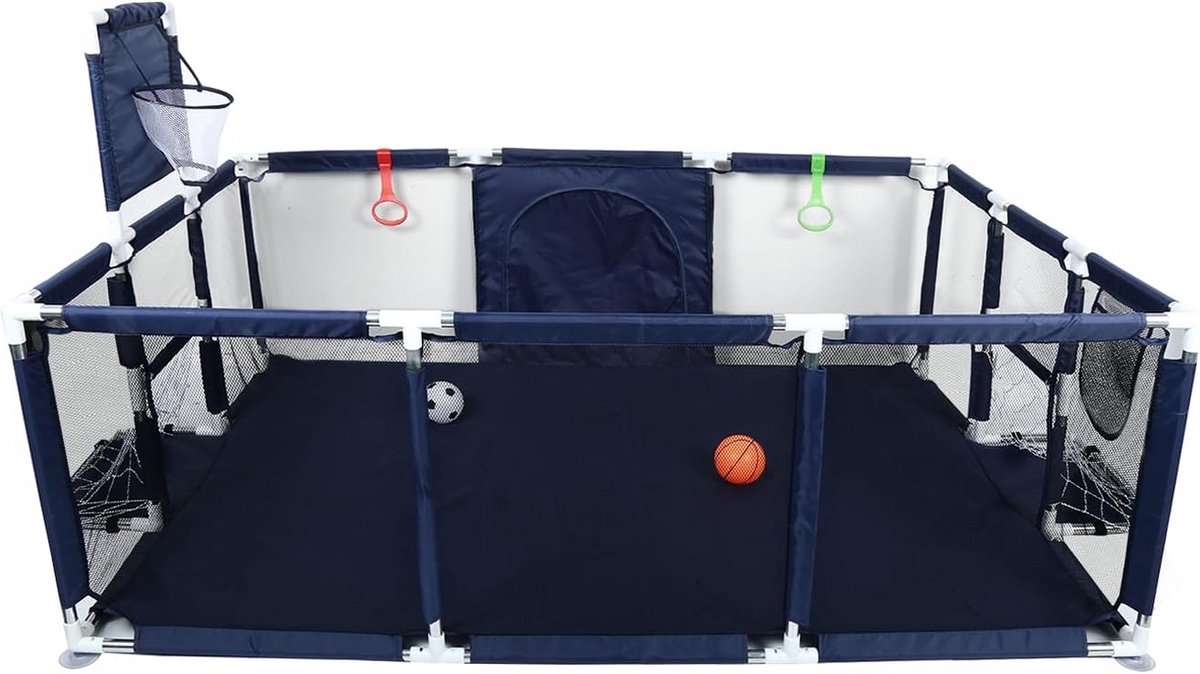 Grote Speelweide voor Baby's en Kinderen 180x120 cm met Voetbaldoel en Basketbalring