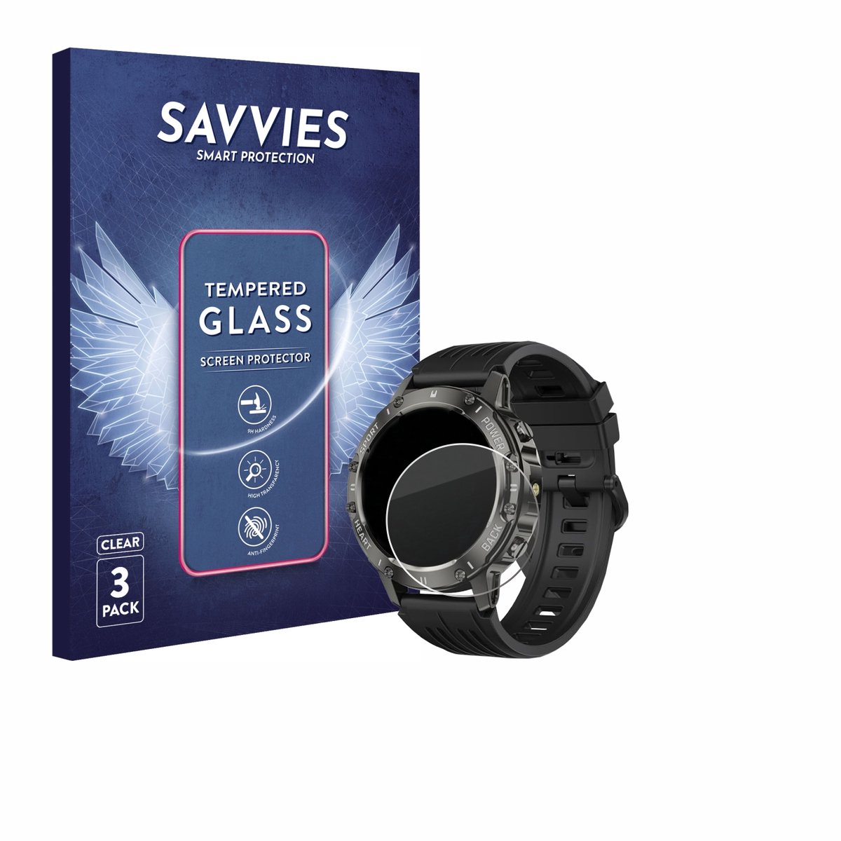 Savvies - Glas Screenprotector voor TIMU S81 1.39" - Gehard Beschermglas 9H 3 Stuks