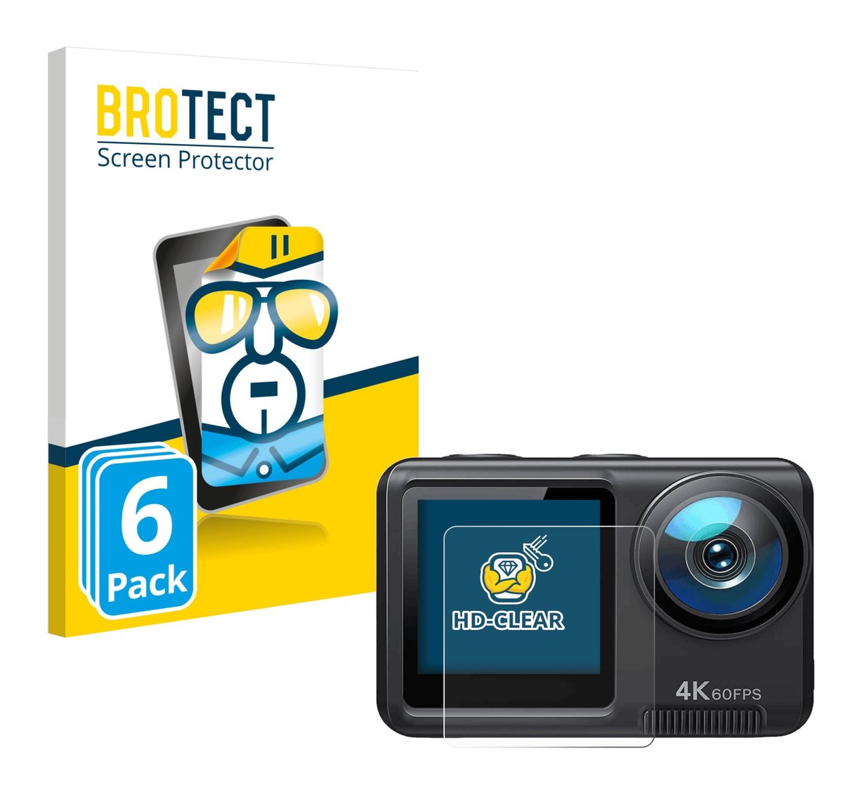 BROTECT - Screenprotector voor Wolfang GA420 - Folie Beschermfolie transparant 6 Stuks