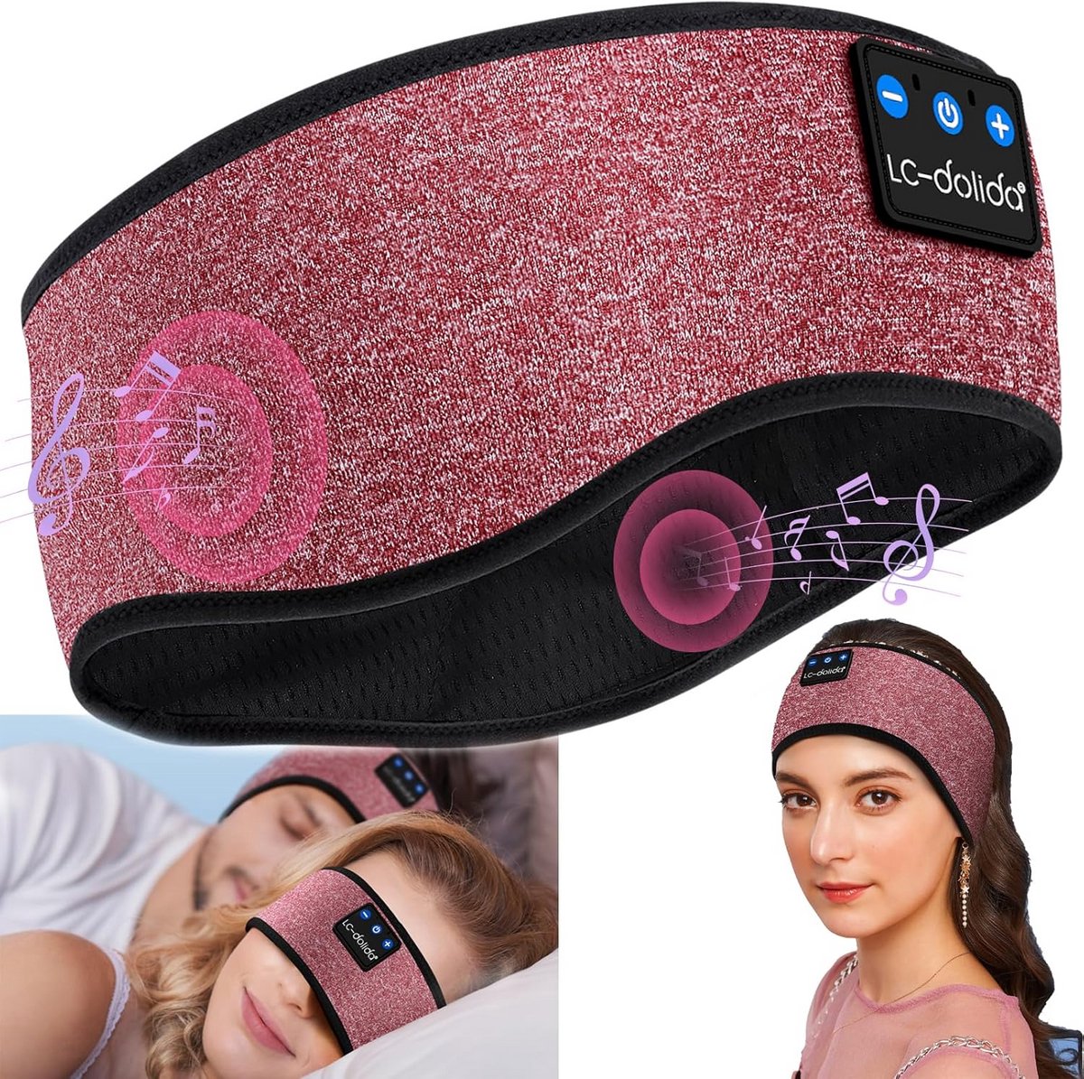Bluetooth Slaapband Hoofdband met Oogmasker voor Sport en Ontspanning