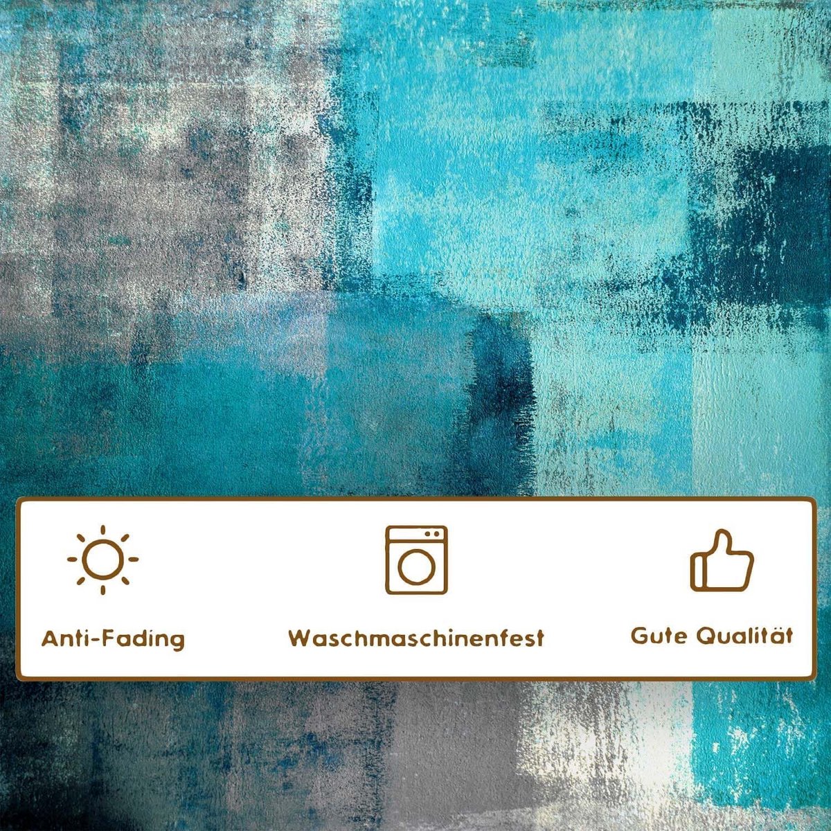 Rechthoekig Tafelkleed Turquoise Antraciet 140x240 cm - Wasbaar en Modern