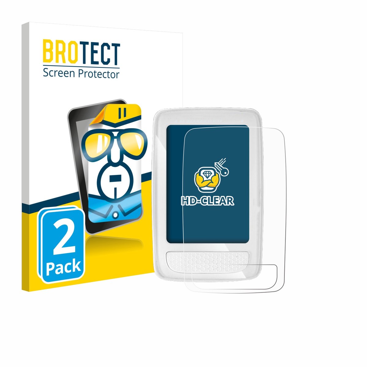 BROTECT - Screenprotector voor Giant Axact 14W - Folie Beschermfolie transparant 2 Stuks