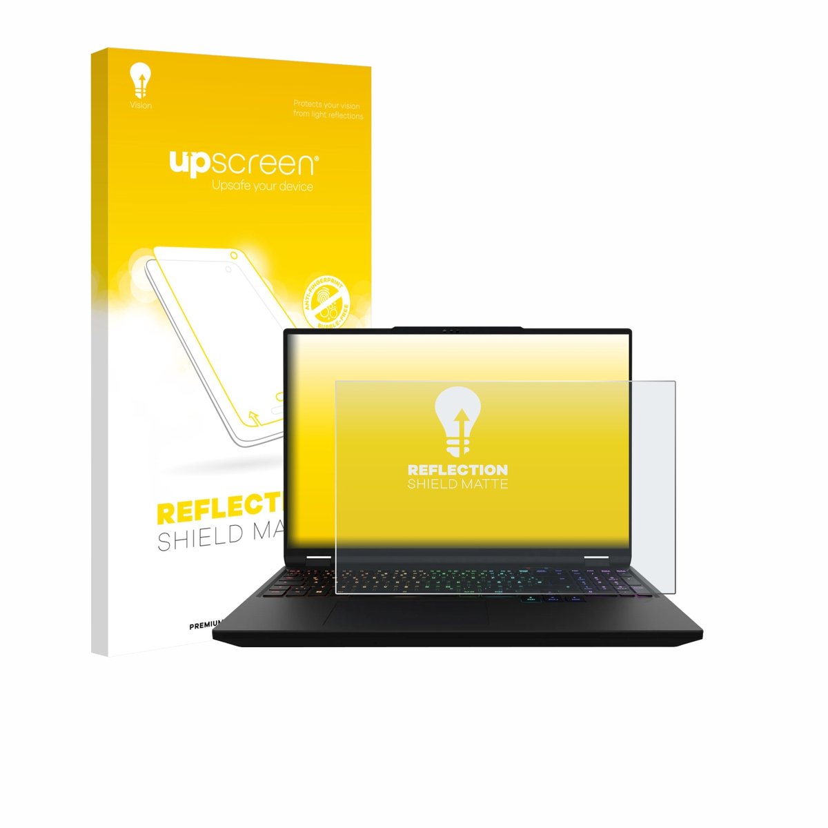 upscreen - Screenprotector voor XMG Apex 16 Max - Folie Beschermfolie anti glare matte
