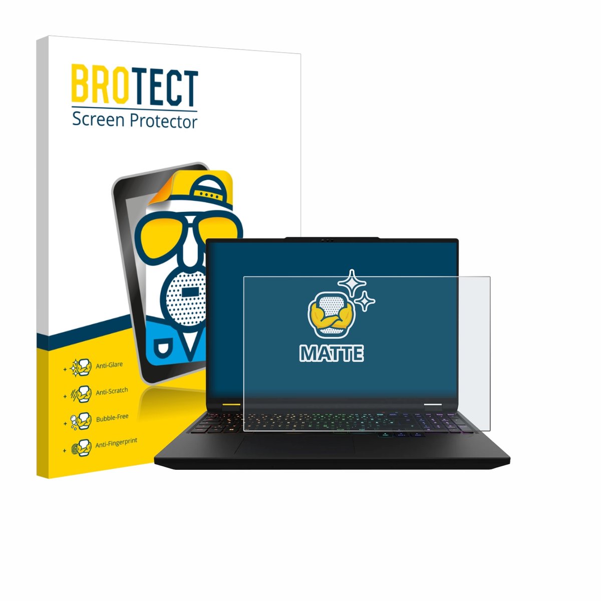 BROTECT - Screenprotector voor XMG Apex 16 Max - Folie Beschermfolie matte