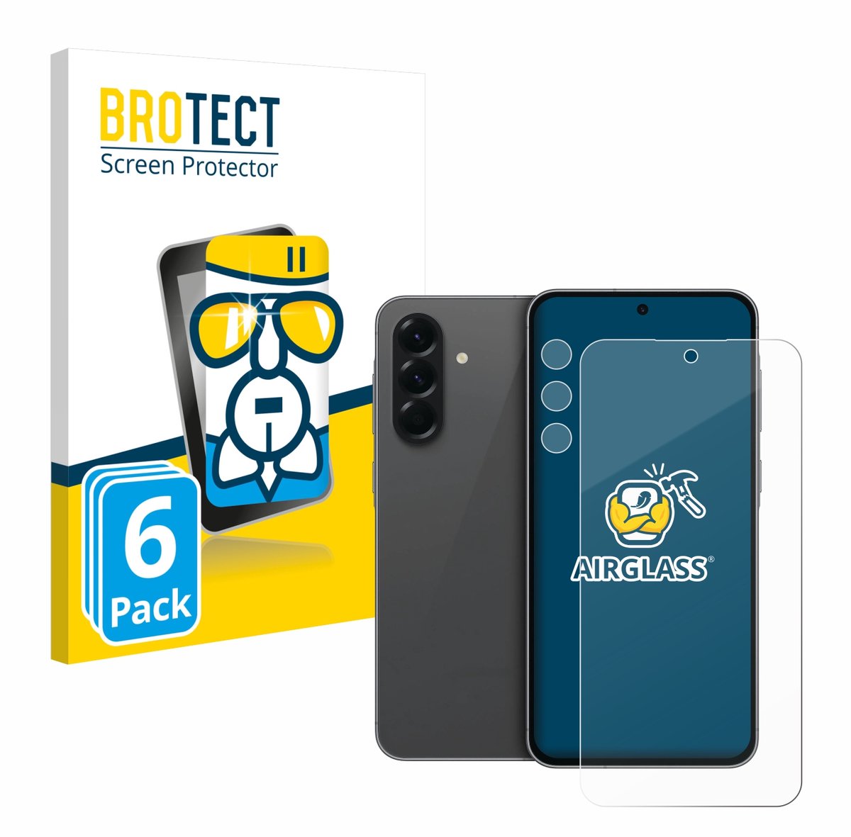 Screenprotector 6 Stuks voor Samsung Galaxy A56 5G Enterprise Edition (Voor+Camera) Beschermglas transparant