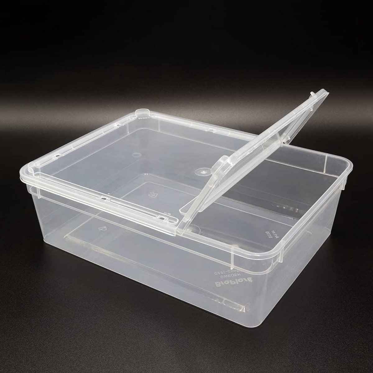 Transparante Doos 3,0 Liter met Deksel 24,5 x 18,5 x 7,5 cm Kunststof Stapelbox