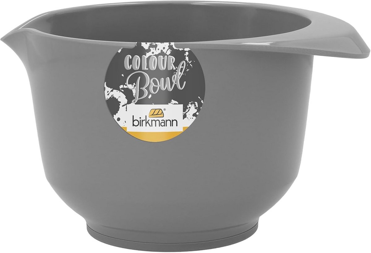 Krasbestendige mengkom van melamine, 0,75 liter, grijs