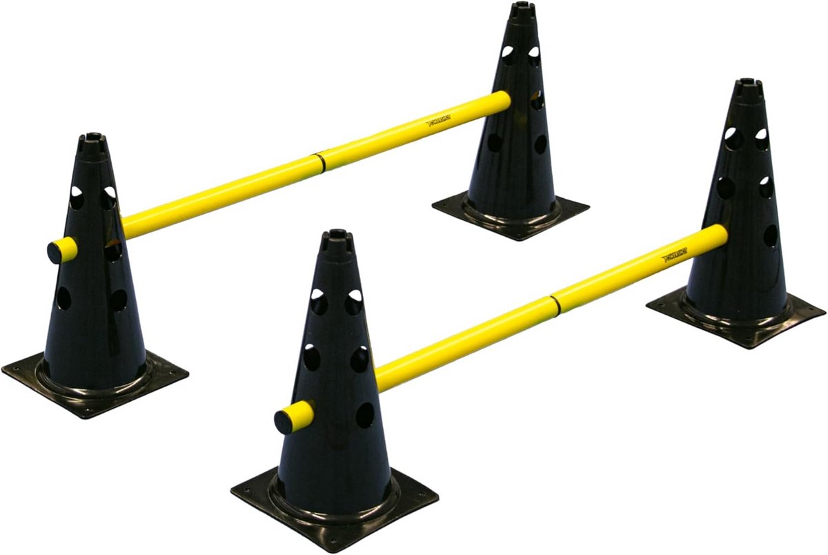 Set van 4 Voetbal Behendigheidspalen en Kegels voor Training