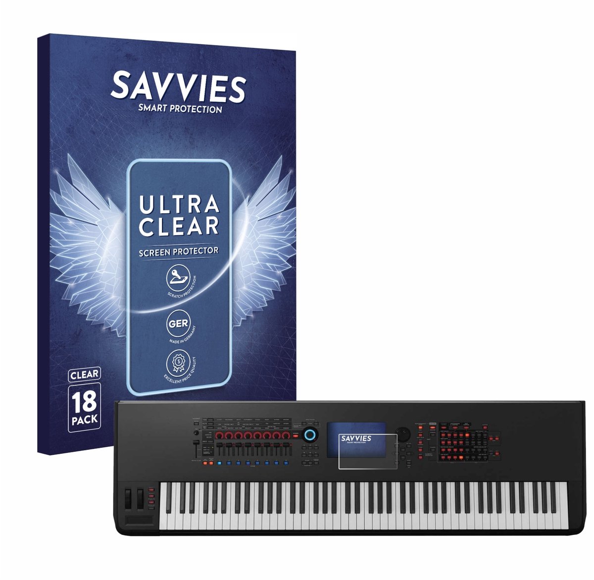 Savvies - Screenprotector voor Yamaha Montage 8 - Folie Beschermfolie transparant 18 Stuks