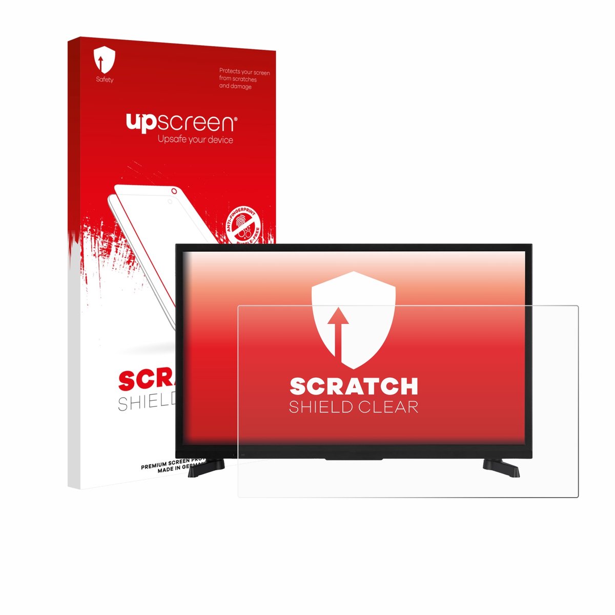 upscreen - Screenprotector voor JVC LT-24VRH3555 - Folie Beschermfolie transparant