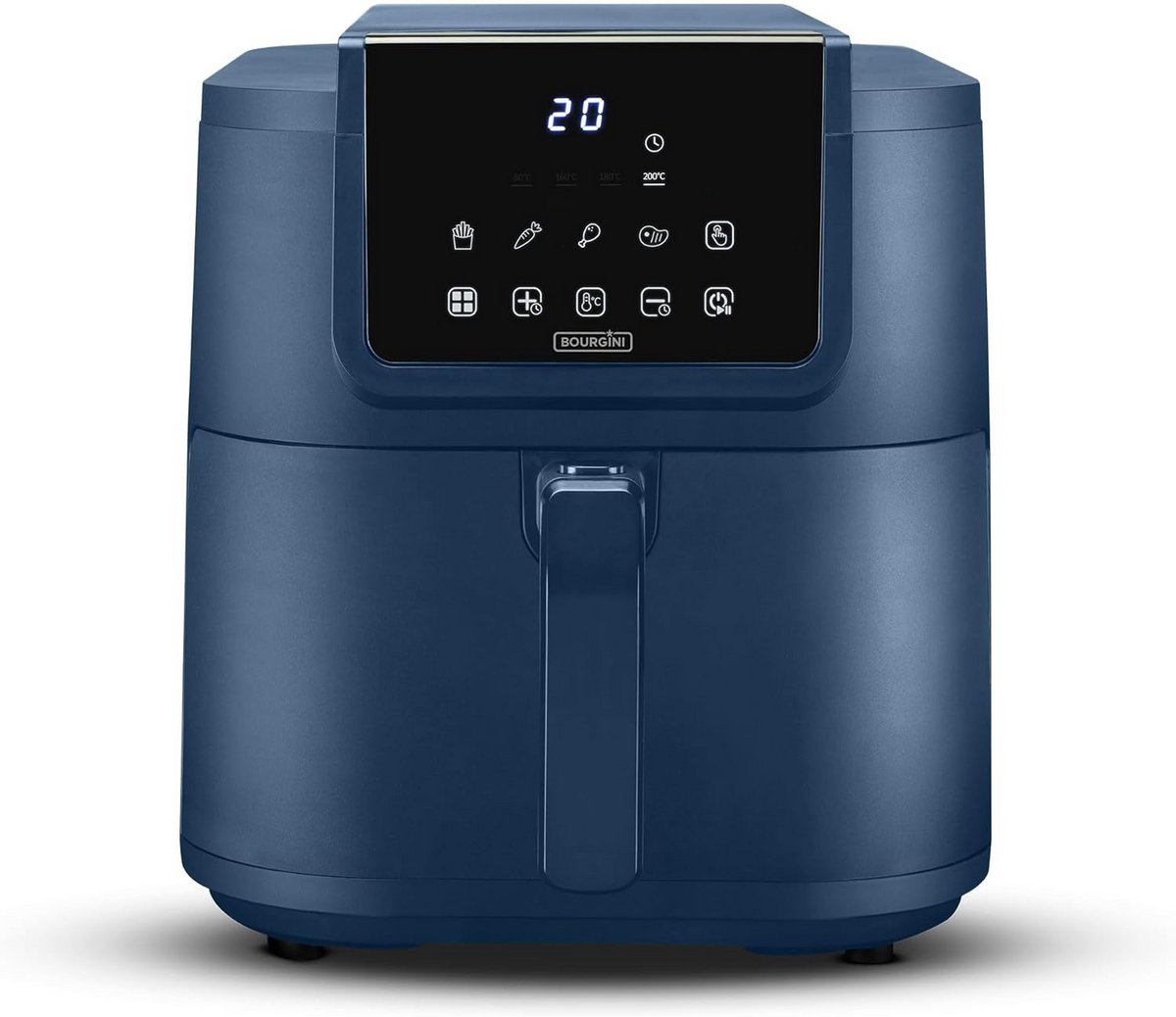 Compacte Airfryer met Keramische Coating - Gezond Frituren zonder PFAS (8L, Blauw)