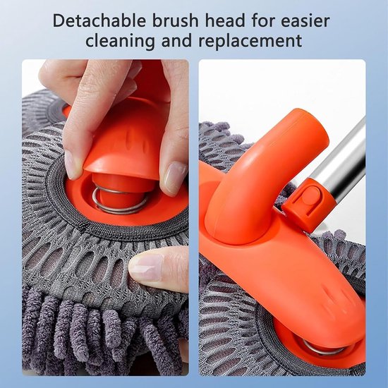 Autowasborstel Dubbele Kop Telescoopsteel Microvezel Chenille 360° Draaibaar — afbeelding 5