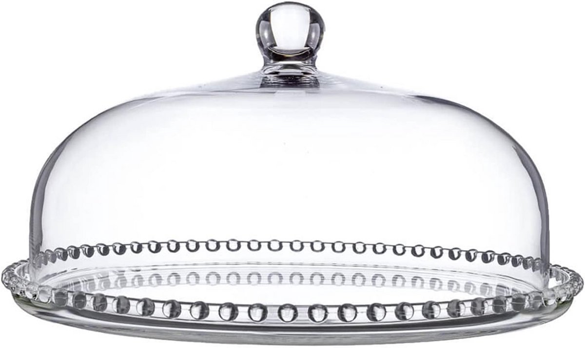 Luxueus Glazen Taartplateau - Groot Diamant 32 cm - Transparant Taart Schaal