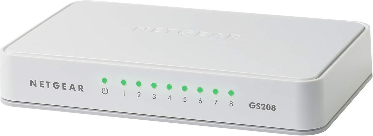 8-Poorts Gigabit Switch Desktop | Netwerk Verdeler Plug & Play | Snel & Stroombesparend