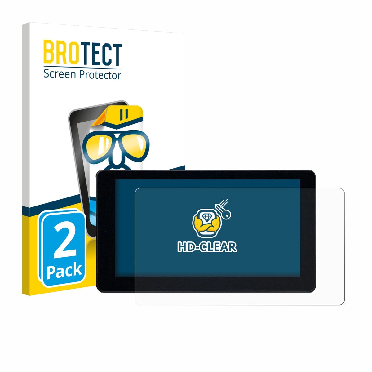 BROTECT - Screenprotector voor Zontes 368 K - Folie Beschermfolie transparant 2 Stuks
