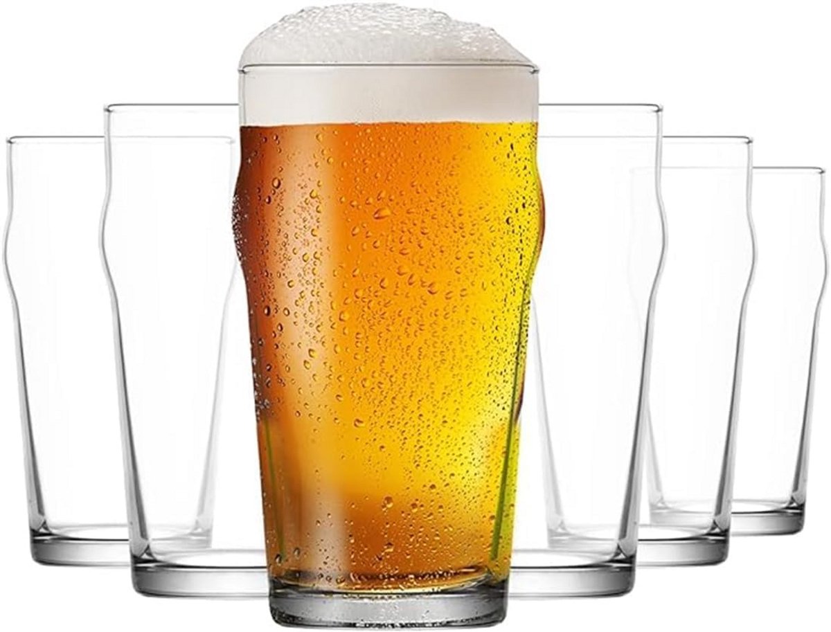 Set van 6 Unieke Bierglazen 20 oz - Stapelbare Tumblers