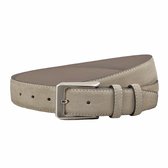 Riem de Pantalon en cuir suédé Houtkamp - Femme / Homme - Cuir véritable - Taupe / Marron sable - Longueur totale 130 cm / Taille de ceinture 115