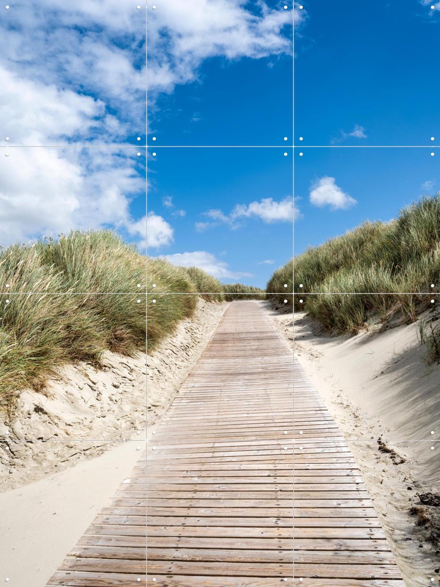 IXXI Path through the dunes, Jan Becke - 60 x 80 cm - Gratis ophangtool - Grote wanddecoratie en posters - Naturalisme, Fotografie, Gang, Woonkamer