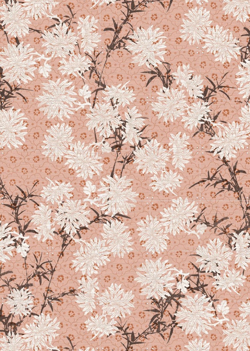 IXXI Bamboo Sakura Florals, Bloomery Decor - 100 x 140 cm - Gratis ophangtool - Grote wanddecoratie en posters - Illustraties, Vintage, Art Nouveau