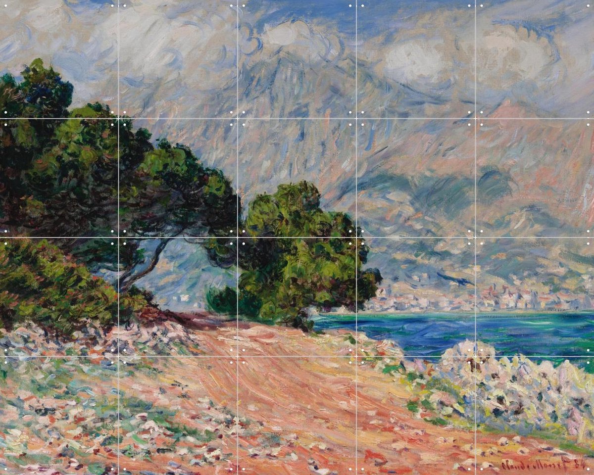 IXXI Cap Martin, Near Menton, Claude Monet & Museum of Fine Arts Boston - 100 x 80 cm - Gratis ophangtool - Grote wanddecoratie en posters -