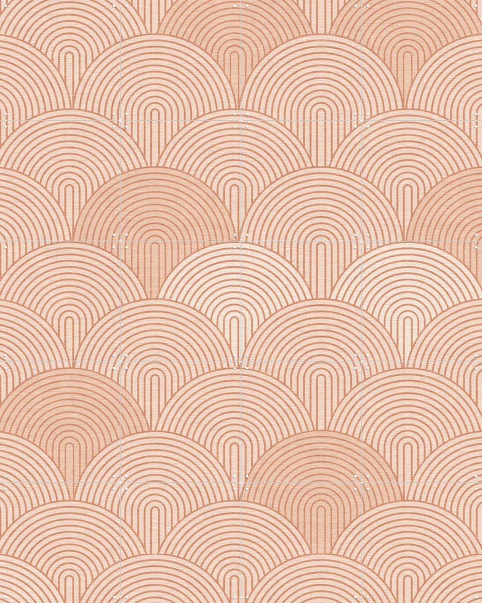 IXXI Japandi Abstract Arches, Bloomery Decor - 80 x 100 cm - Gratis ophangtool - Grote wanddecoratie en posters - Abstract, Minimalisme, Geometrische