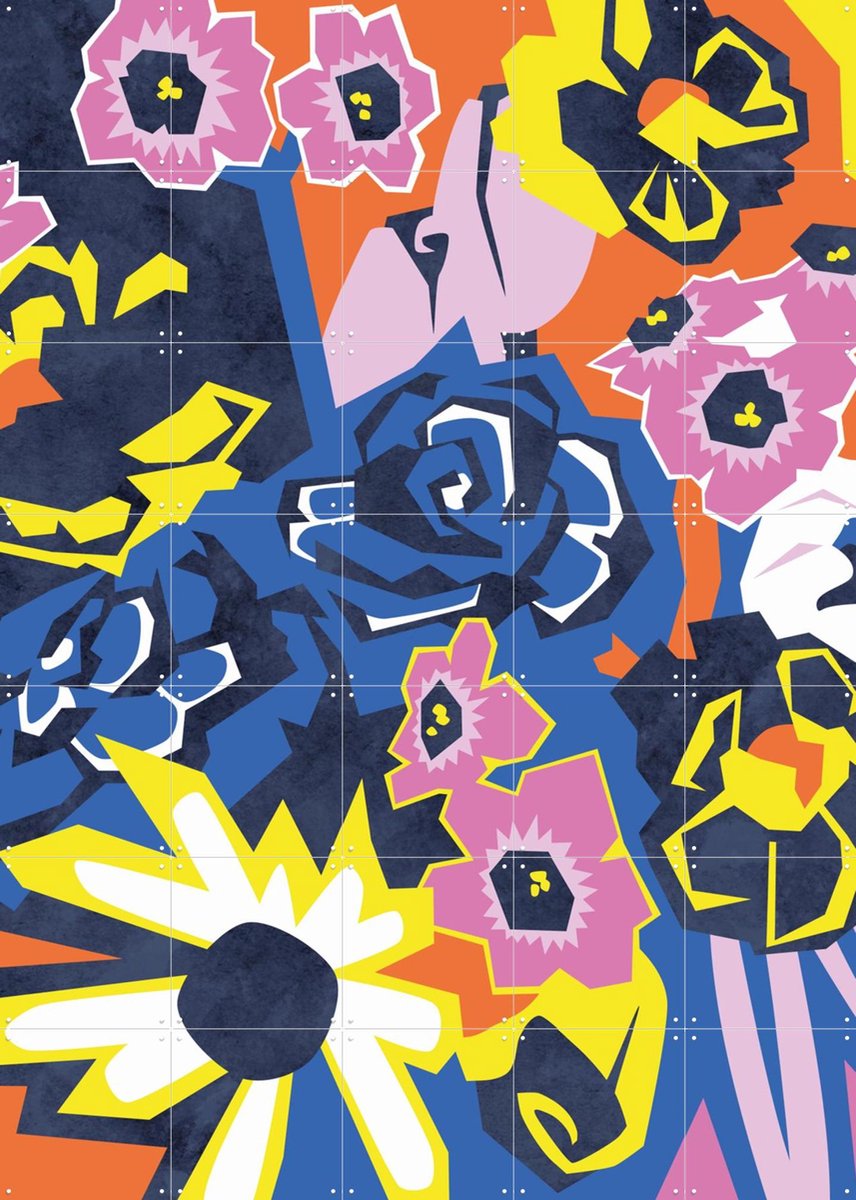 IXXI Flashback, Megan Gallagher - 100 x 140 cm - Gratis ophangtool - Grote wanddecoratie en posters - Abstract, Speels, Digitale Kunst, Fantasierijk