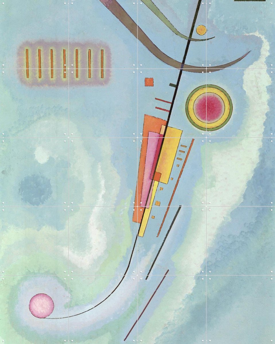 IXXI Leger Abstract Art, Kandinsky & Bridgeman Images - 80 x 100 cm - Gratis ophangtool - Grote wanddecoratie en posters - Aquarel, Klassiek