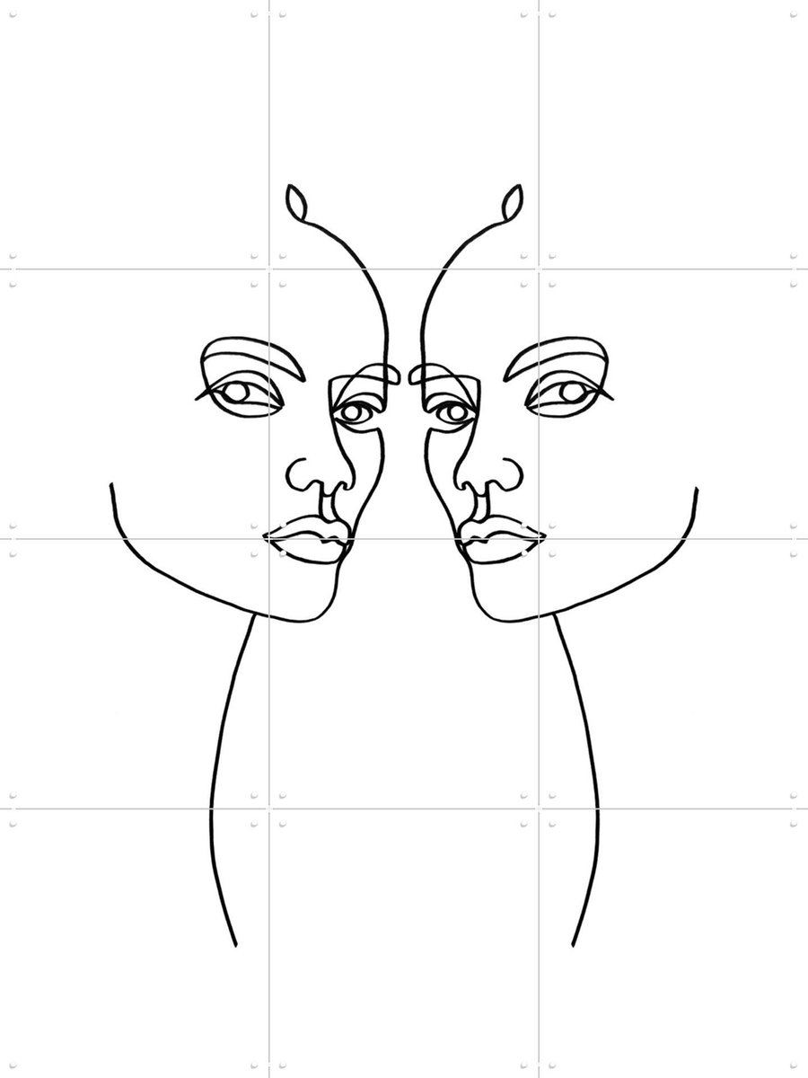 IXXI Unconvinced, Julia Hariri - 60 x 80 cm - Gratis ophangtool - Grote wanddecoratie en posters - Abstract, Minimalisme, Line art, Grafisch Ontwerp
