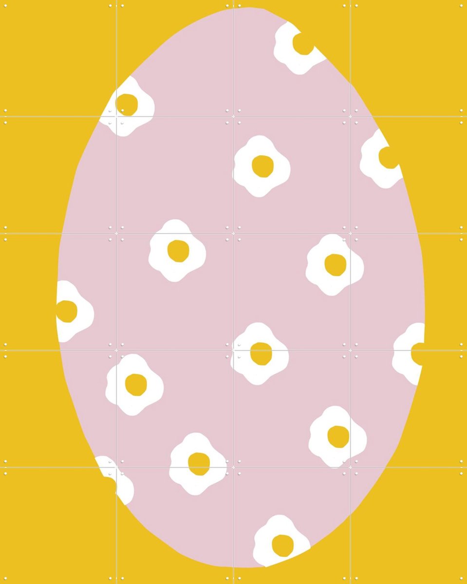 IXXI Paasei, Mella Mella - 80 x 100 cm - Gratis ophangtool - Grote wanddecoratie en posters - Speels, Illustraties, Grafisch Ontwerp, Eten & Drinken