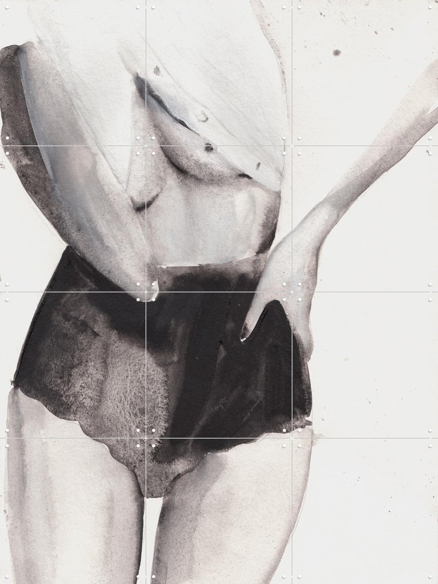 IXXI Dance with me Sugar, Victoria Verbaan - 60 x 80 cm - Gratis ophangtool - Grote wanddecoratie en posters - Illustraties, Badkamer, Mancave