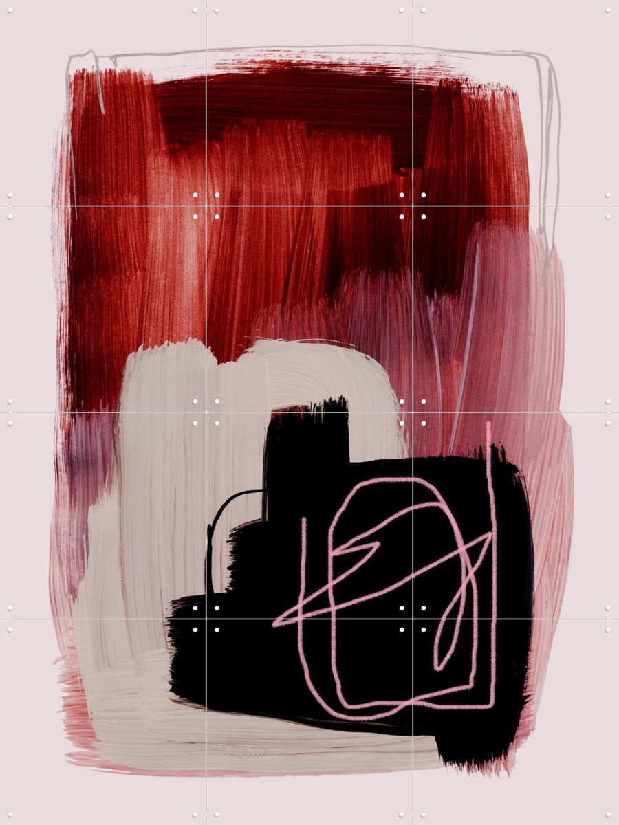 IXXI Abstract Brush Strokes 132, Mareike Böhmer - 60 x 80 cm - Gratis ophangtool - Grote wanddecoratie en posters - Grafisch Ontwerp, Abstract