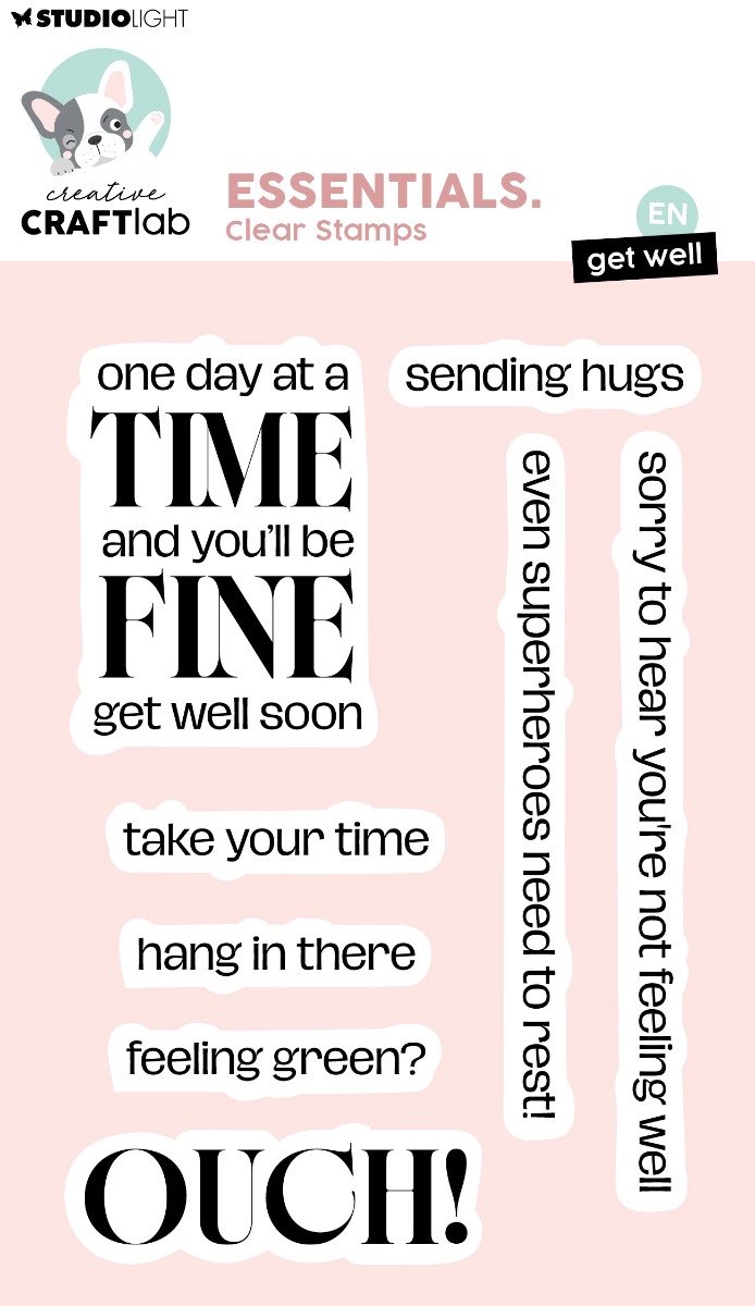 Clear stamp Get well - Essentials nr. 930