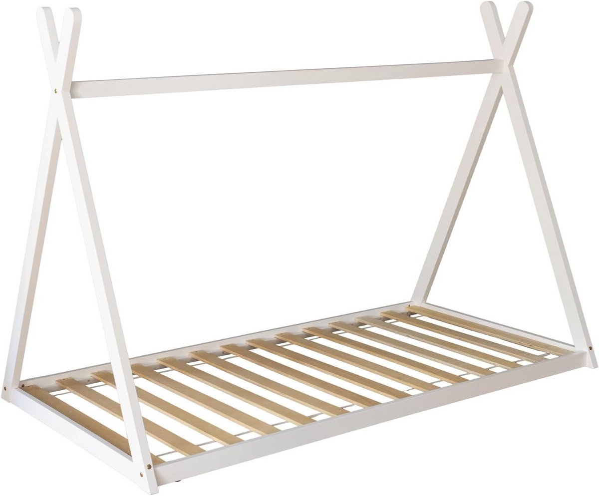 Kindertipi Bed Wit Hout 190x90cm met Lattenbodem