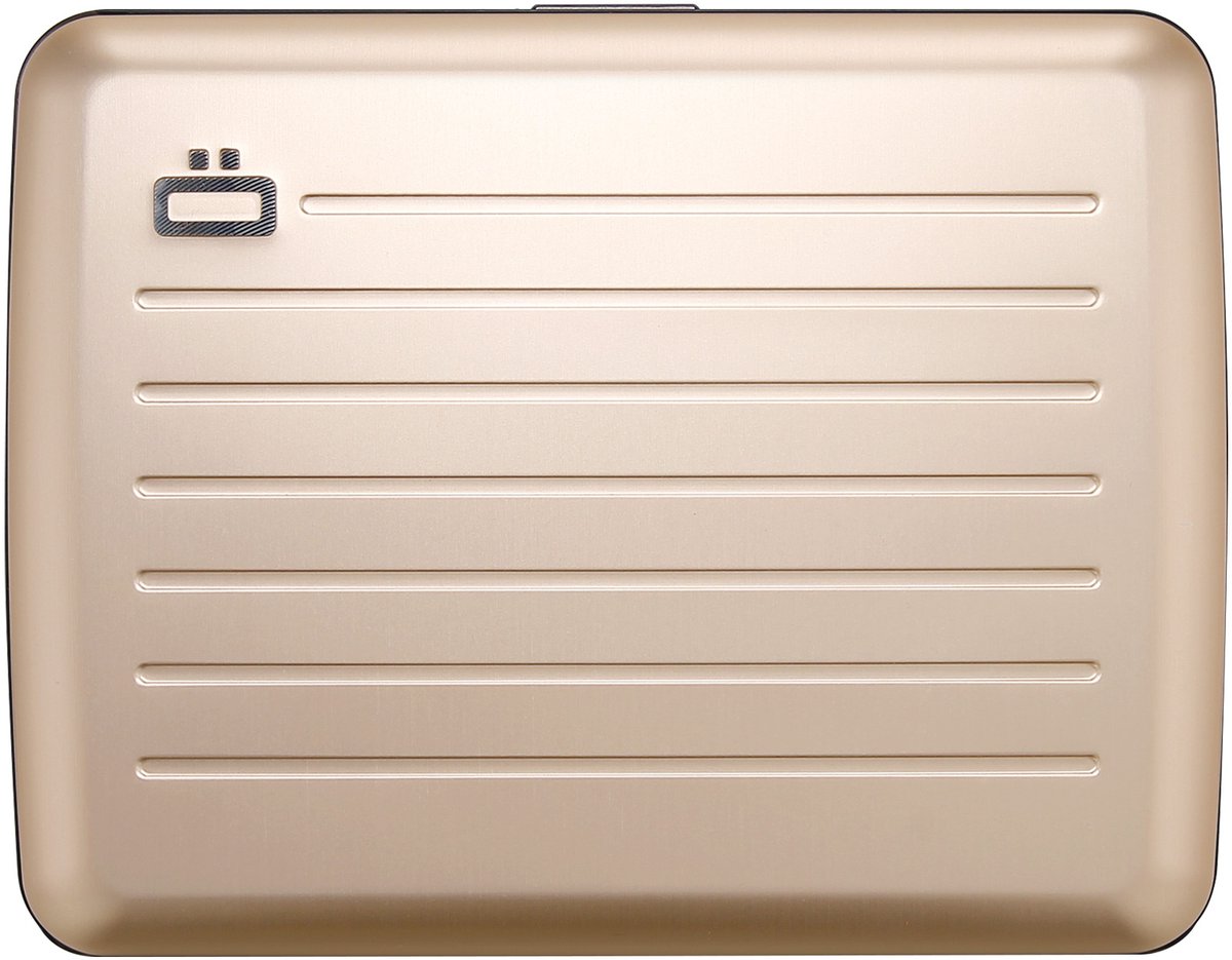 Ogon Designs Stockholm V2 Large Creditcardhouder – Dames – Aluminium Wallet met RFID Bescherming, Extra Geldvak & Waterbestendige Sluiting – Rose Goud
