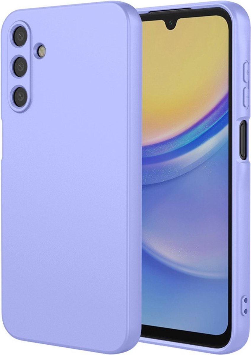 Hoesje geschikt voor Samsung Galaxy A36 - Phonesta Soft Silk Silicone Back Cover - Paars