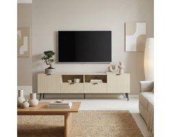 Tv-meubel Nand 180x40x51 cm havermout (en.casa)
