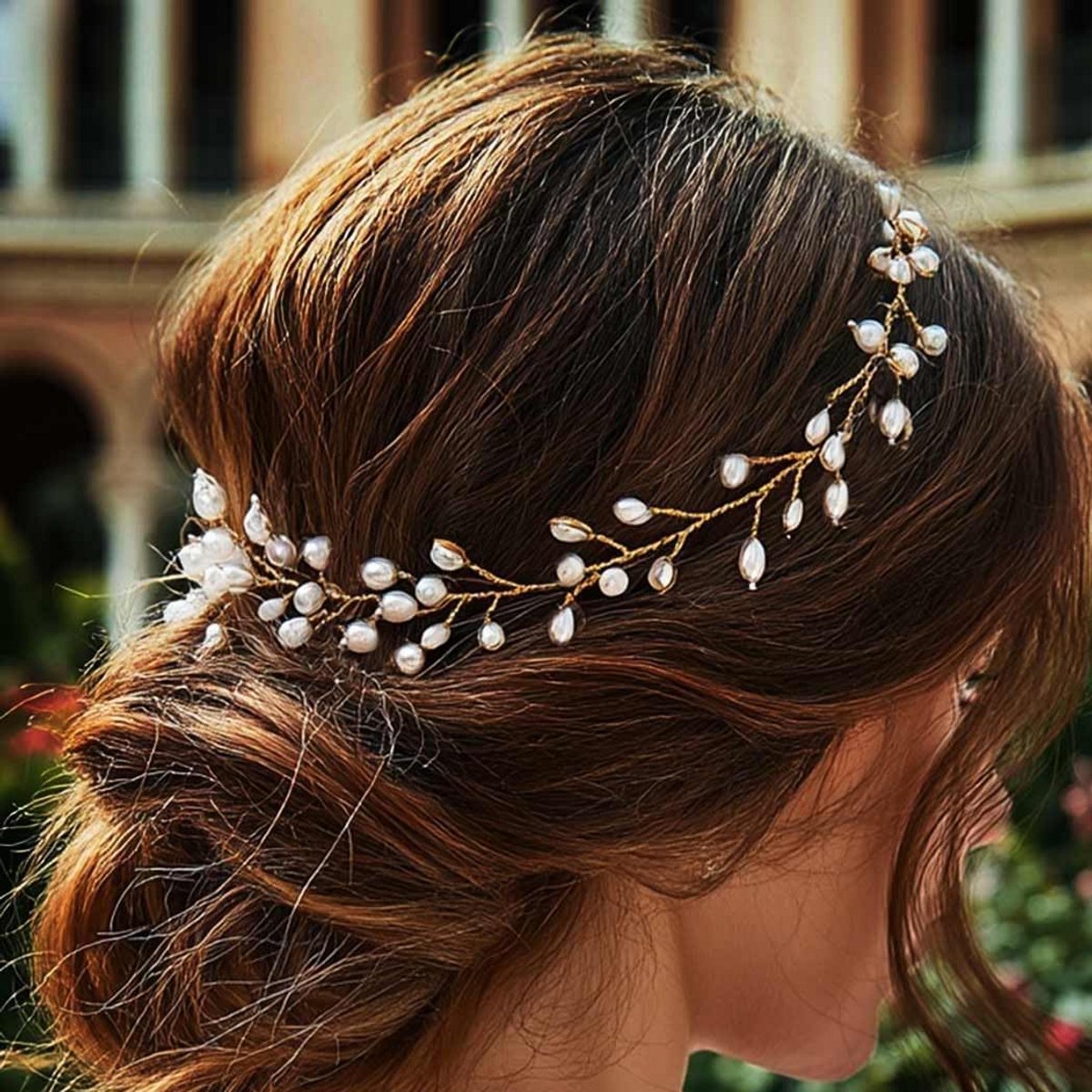 Elegante Gouden Bruidshaaraccessoire - Feestelijke Haarversiering voor Dames