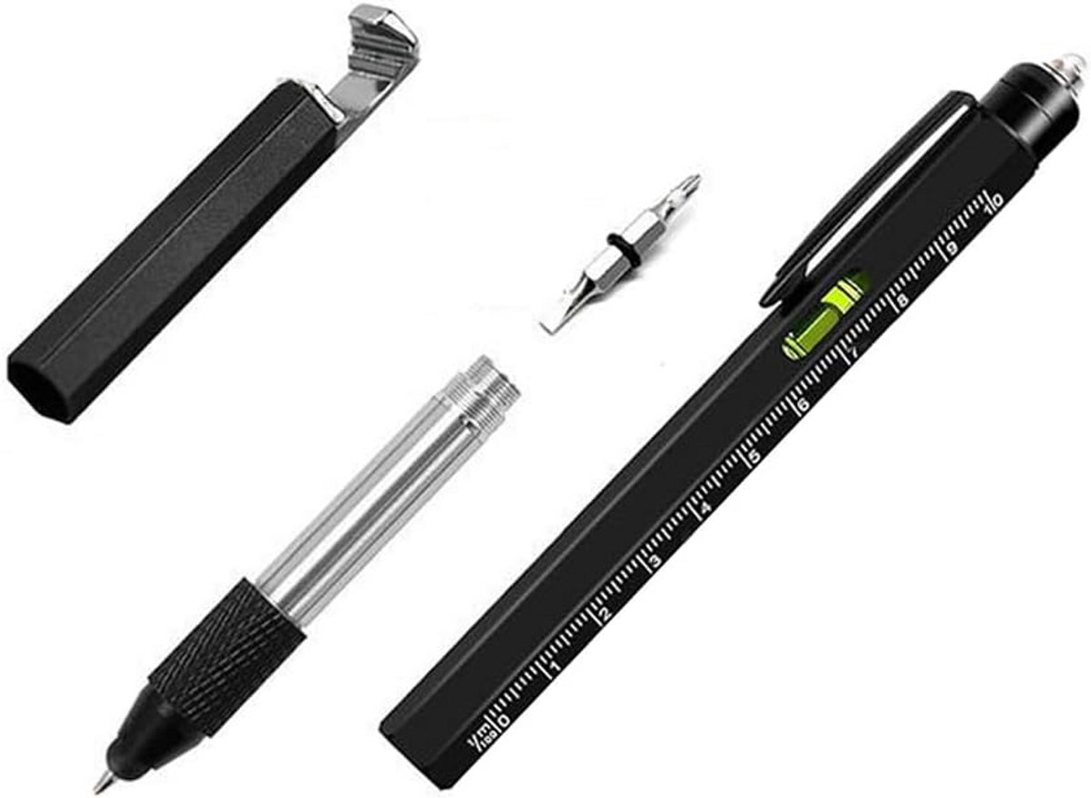 Multifunctionele Gereedschapspen 11-in-1 Gadget als Uniek Cadeau voor Elke Man