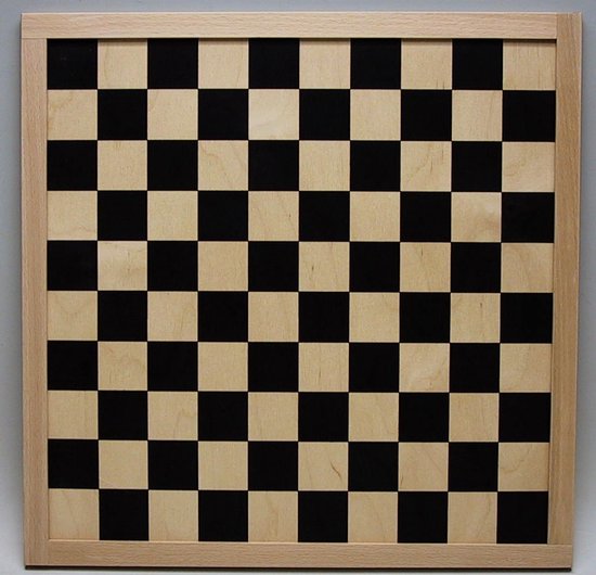 Schaak/dambord blank/zwart 40 cm