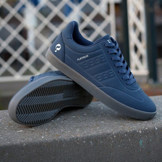 user_1da5dbb4 　PLATINUM UVO 165cm Heren Sneaker Platinum One - Middenblauw/Antraciet | bol