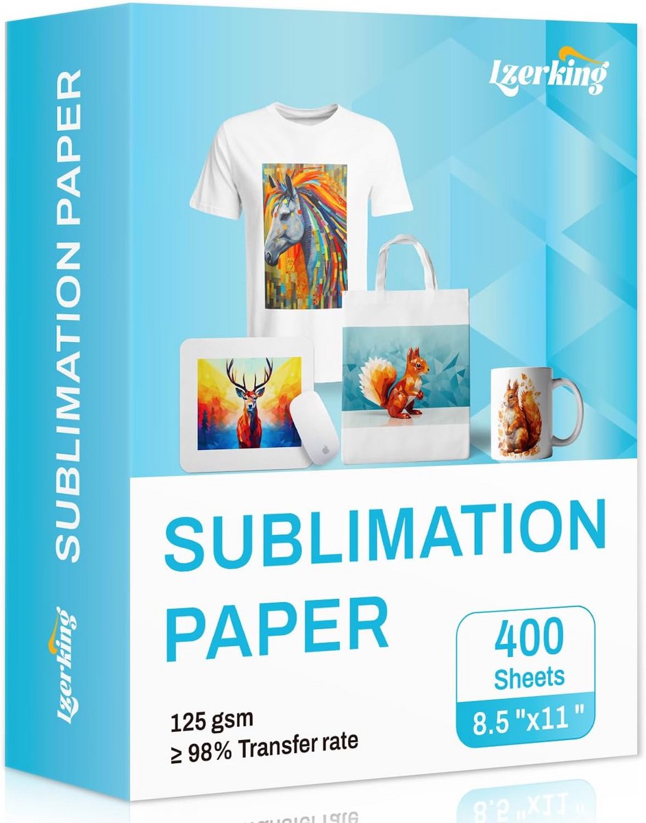 8,5 x 11 inch Sublimatiepapier 400 vellen 125 g/m² voor Inkjetprinters
