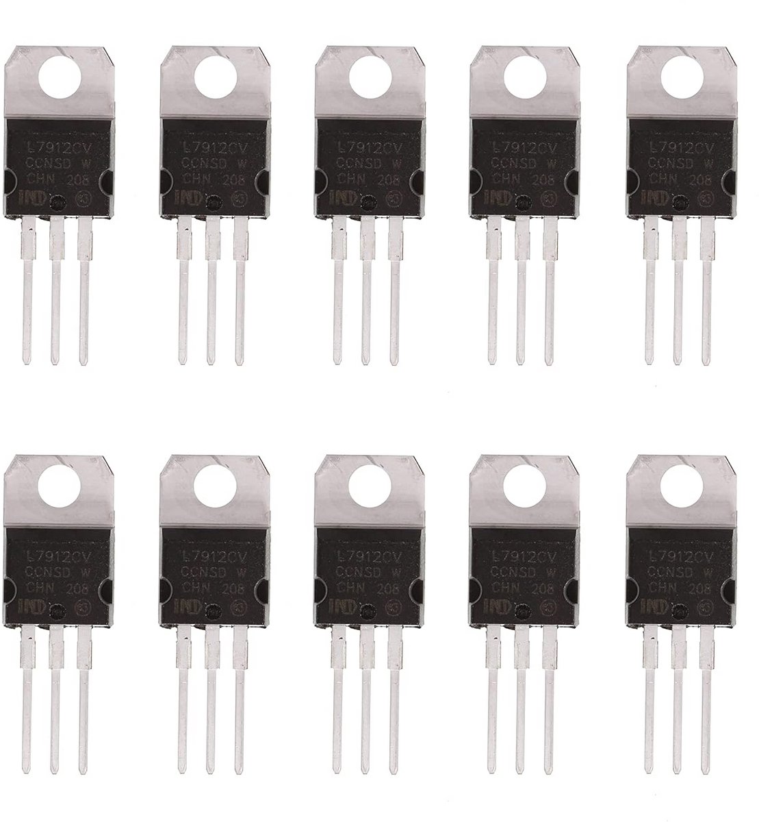 10x Negatieve Spanningsregelaar L7912 1,5A 5V TO-220 Componenten