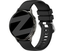 Bandz Siliconen 'Classic' bandje geschikt voor Garmin Vivoactive 4s / Vivomove 3s / Venu 4 - 41mm / Venu 3s / Venu 2s / Forerunner 265s / Forerunner 255s - Zwart