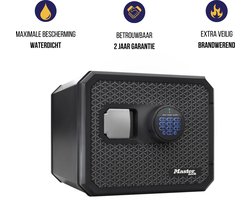 Water en Brandwerende kluis - Cijferslot - Brandkast - Elektronische Kluis - 34.8 x 41.7 x 41.8 cm - Masterlock FPW082FTCML